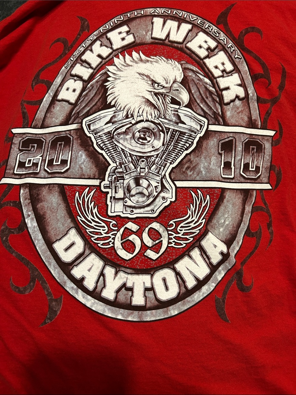 Vintage 69th Bike Week 2010 Long Sleeve Tee